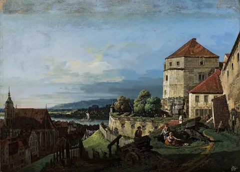 Bernardo Bellotto, View of Pirna, from Sonnenstein Castle
