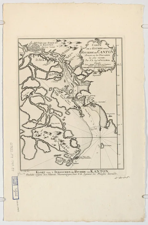 Jacques Nicolas Bellin, Carte de l'entrée de la riviere de Canton
