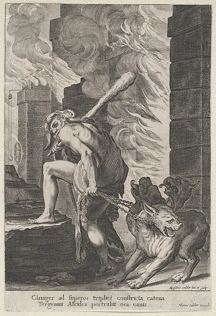 Aegidius Sadeler, Hercules and Cerberus