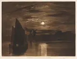 Francis Job Short, Moonlight on the Medway at Chatham