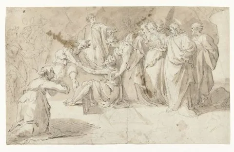 Hans von Aachen, Opwekking van Lazarus