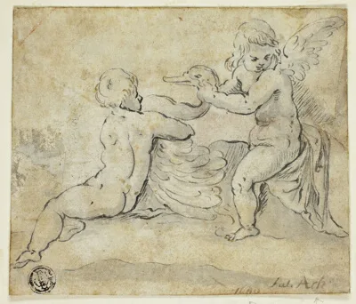 Hans von Aachen, Putti Holding Swan