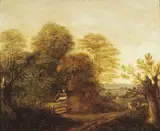 William Jackson, Woody Landscape with Lovers and Donkeys