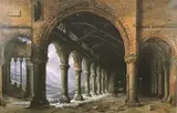 Louis Daguerre, Effect of Fog and Snow Seen through a Ruined Gothic Colonnade
