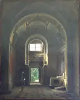 Louis Daguerre, Interior of a Chapel of the Church of the Feuillants in Paris