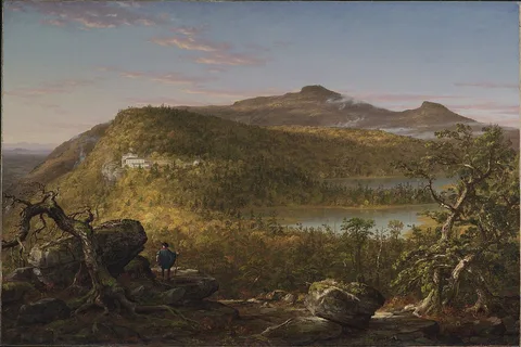 Thomas Cole, A View of the Two Lakes and Mountain House, Catskill Mountains, Morning
