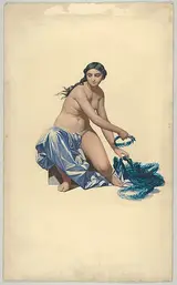 Paul Delaroche, Study for a figure of Fame, from the Hémicycle des Beaux-Arts, École des Beaux-Arts