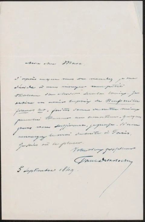 Paul Delaroche, Brief aan Ary Johannes Lamme