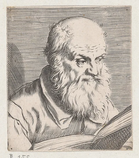 Agostino Carracci, Bust of an Old Man