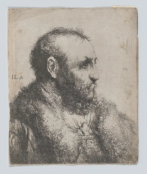 Jan Lievens, Bust of an Old Man with a Fur Collar