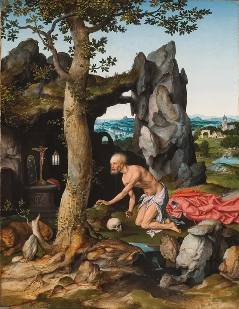 Joos van Cleve, St. Jerome as penitent in the desert