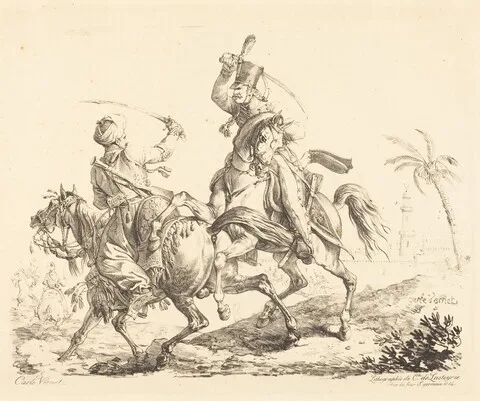Carle Vernet, Hussard Striking a Mameluck