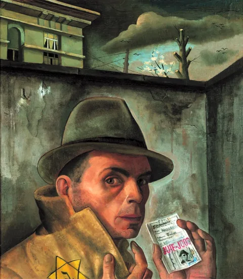Felix Nussbaum, Self-Portrait with Jewish Identity Card
