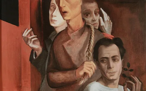 Felix Nussbaum, Self-Portrait in a Shroud (Group picture)