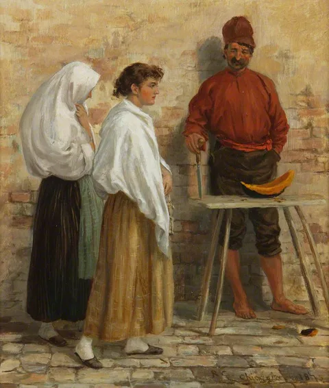 Randolph Caldecott, Melon Seller and Two Ladies
