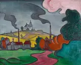 Bohumil Kubišta, Landschape with Little Church