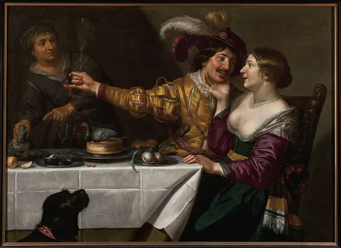 Jan van Bijlert, At the procuress.