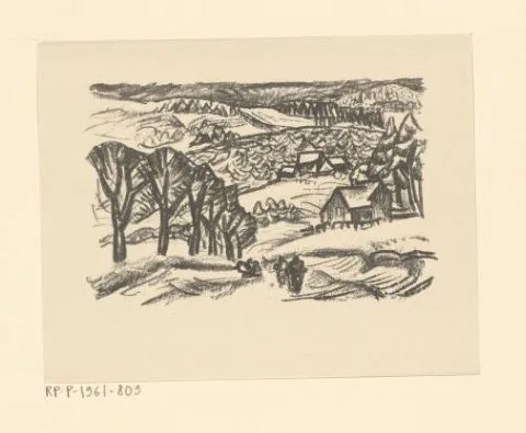 Leo Gestel, Besneeuwd heuvellandschap