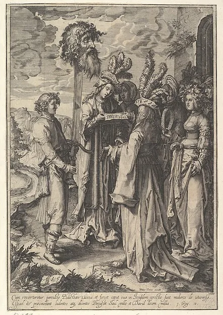 Jan Saenredam, The Hymn of the Daughters of Israel and David (copy)