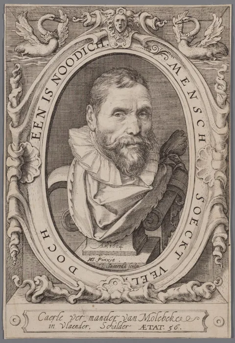 Jan Saenredam, Portrait of Karel van Mander