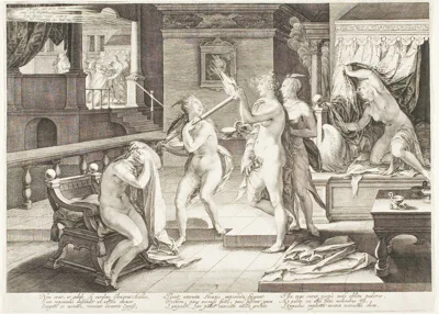 Jan Saenredam, Plate Three, from Five Wise and Five Foolish Virgins