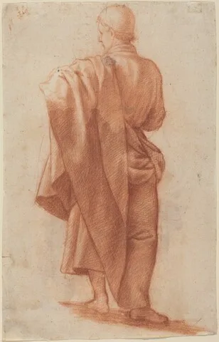 Jacopo da Empoli, Standing Draped Man [recto]