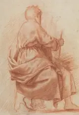 Jacopo da Empoli, Seated Draped Man [verso]