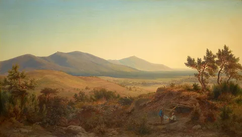 August Becker, A View of Melibokus and The Bergstrasse