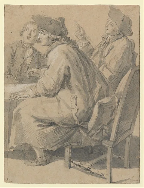Étienne Jeaurat, Three Men at a Table