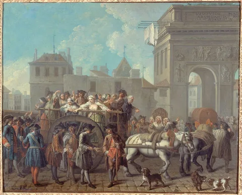 Étienne Jeaurat, Transport of Prostitutes to the Salpêtrière