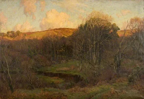 John Noble Barlow, Autumn at Lamorna, Cornwall