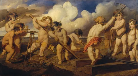 Hans Canon, Cherubs in Railway Construction