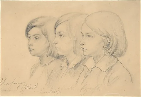 Friedrich Preller the Elder, The Artist's Children: Friedrich, Emil, and Ernst