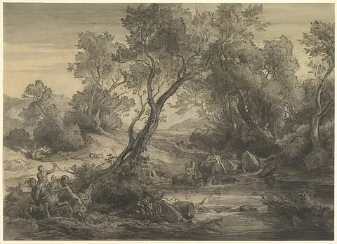 Friedrich Preller the Elder, Centaurs at a Pond