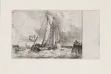 Petrus Johannes Schotel, Zeegezicht met schip