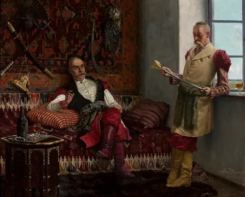 Henryk Weyssenhoff, Nobility scene – History of the kinzhal. History of yatagan.
