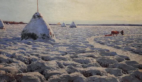Henryk Weyssenhoff, Lithuanian swamps under snow