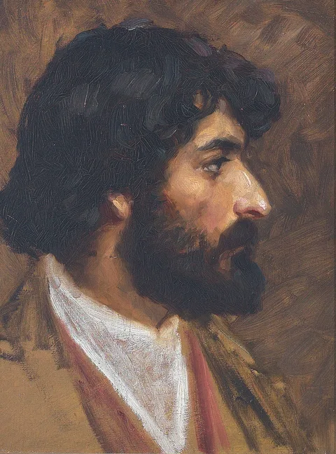 H. A. Brendekilde, Portrait of an Egyptian man.