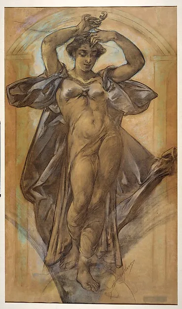 Walter Shirlaw, "Coral" (Study for Mural, World's Columbian Exposition, Chicago)