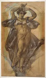 Walter Shirlaw, "Coral" (Study for Mural, World's Columbian Exposition, Chicago)