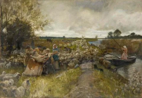 Robert Walker Macbeth, Sheepshearing In The Fens