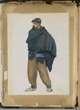 Edward Penfield, Spanish Sketch Mounted in Scrap Book
