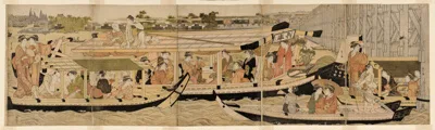 Hosoda Eishi, Pleasure Boats on the Sumida River