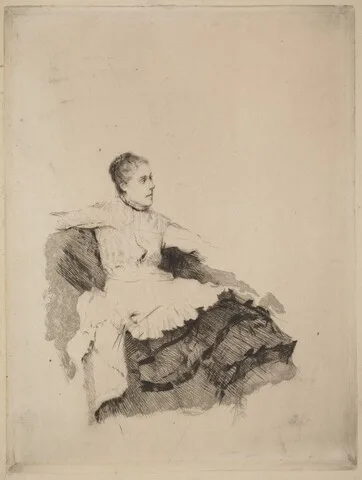Giuseppe De Nittis, Portrait of Madame de Nittis ("Attenzione")