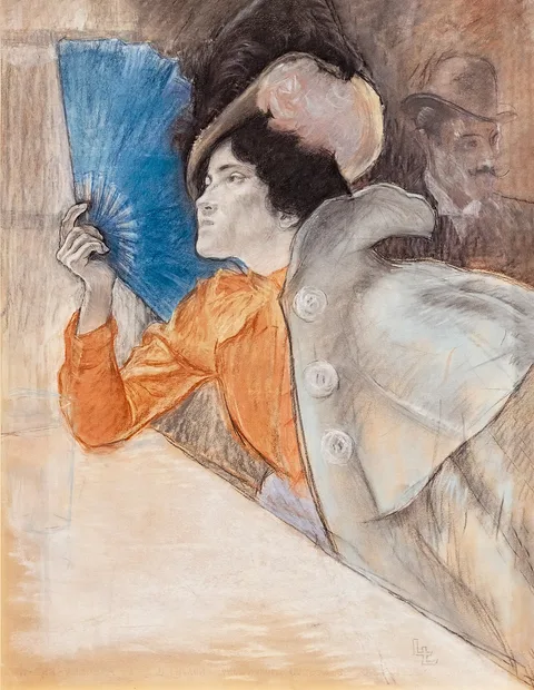 Louis Auguste Mathieu Legrand, Elegant with the fan