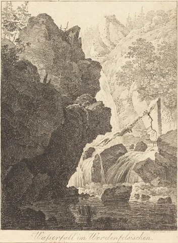 Max Joseph Wagenbauer, The Waterfall (Wasserfall im Werdenfelsischen)