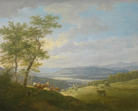 Max Joseph Wagenbauer, View of the valley of the  Isar at Ebenhausen