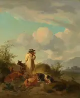 Joseph Heicke, Shepherd in a Landscape