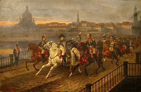 Józef Brodowski, Napoleon crosses the Elbe