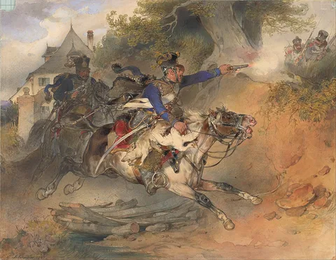Carl Schindler, Foraging Hussars